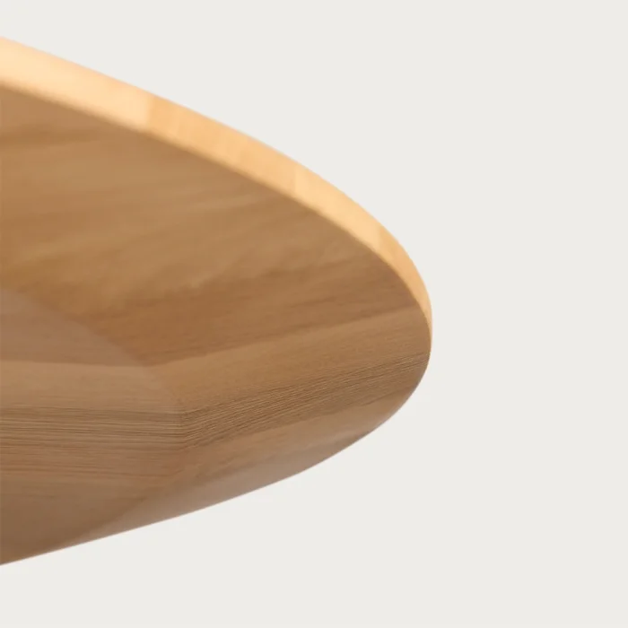 Pico Wooden Round Table - Natural Oak Legs, Natural Oak Top - 4