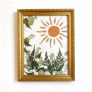 September Sun Pressed Flower Art Print