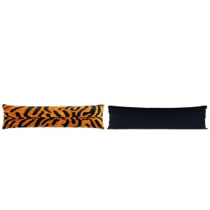 Ikat Animal Print Silk Velvet Lumbar Pillow - 3