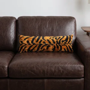 Ikat Animal Print Silk Velvet Lumbar Pillow - 2