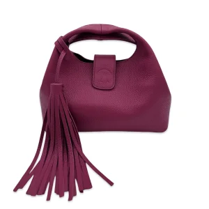 Bona Dea Merlot Leather Handbag