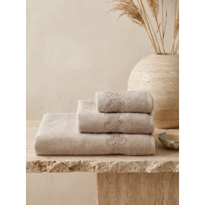 Viola 3-Piece Guipure Bath Towel Set - 1
