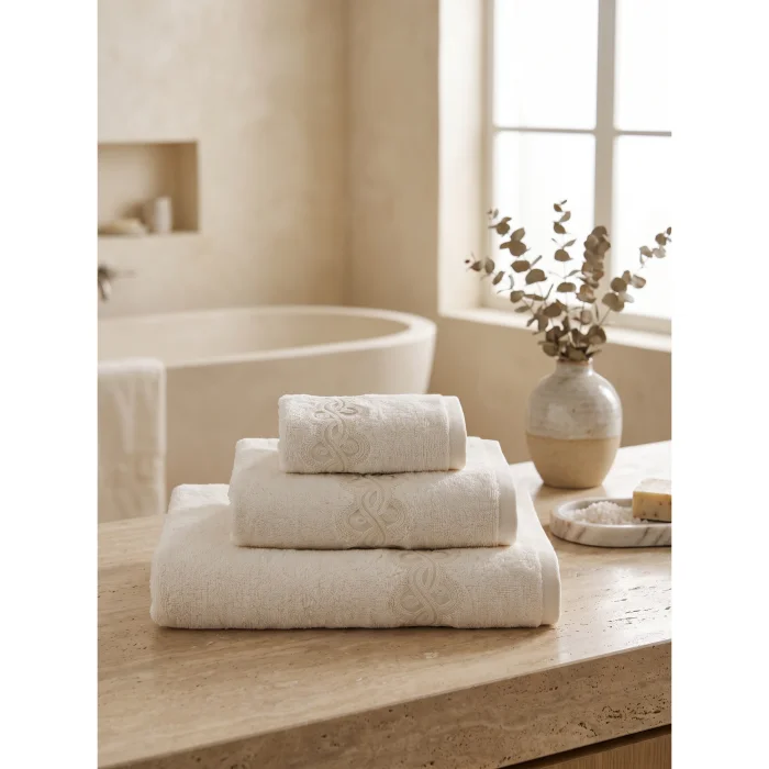 Viola 3-Piece Guipure Bath Towel Set - 3