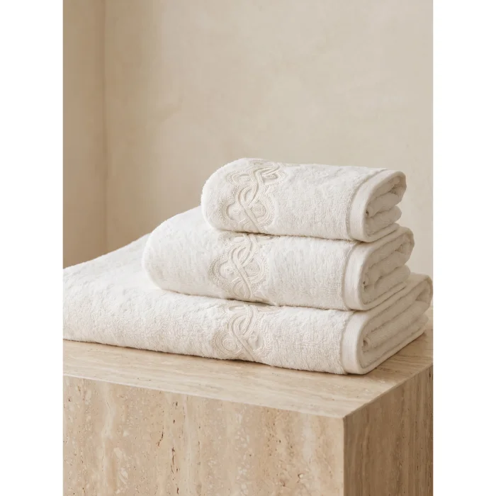 Viola 3-Piece Guipure Bath Towel Set - 2