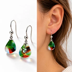 Effetre Fusion Glass Drop Earrings