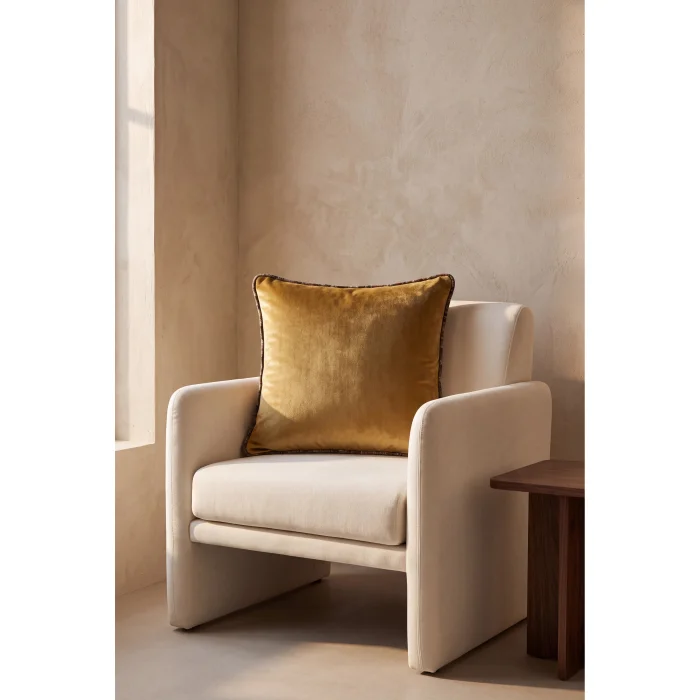Imperio Gold Sarı Kadife Kırlent - 2