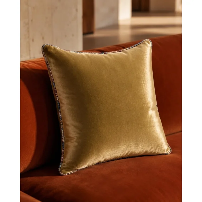 Imperio Gold Sarı Kadife Kırlent - 3
