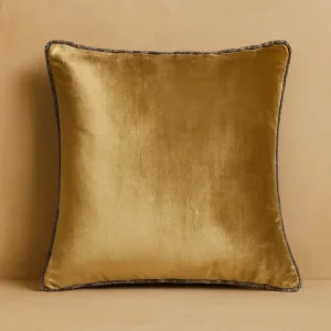 Imperio Gold Sarı Kadife Kırlent - 1