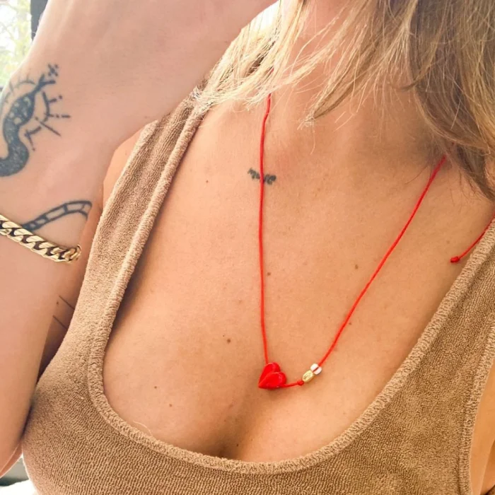 Red String No.3 Kalp Kolye ve Bileklik - 2