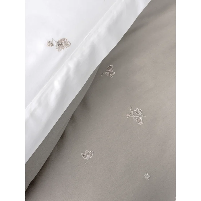 Safran Embroidered Cotton Satin Double Duvet Cover Set - 3