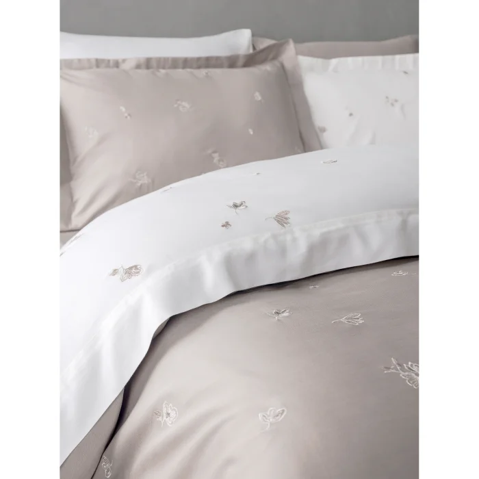 Safran Embroidered Cotton Satin Double Duvet Cover Set - 2