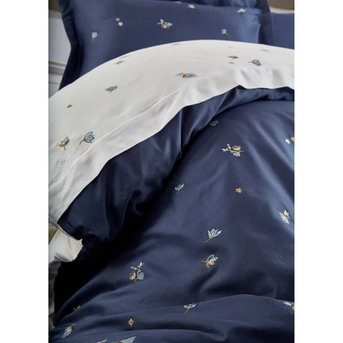 Safran Embroidered Cotton Satin Double Duvet Cover Set - 3