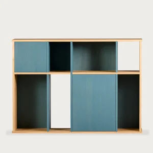 Parcel Solid Oak Bookshelf With Doors - 2