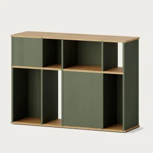 Parcel Solid Oak Cabinet Bookshelf - 1