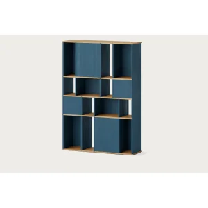 Parcel Solid Oak Bookcase with Doors - 1