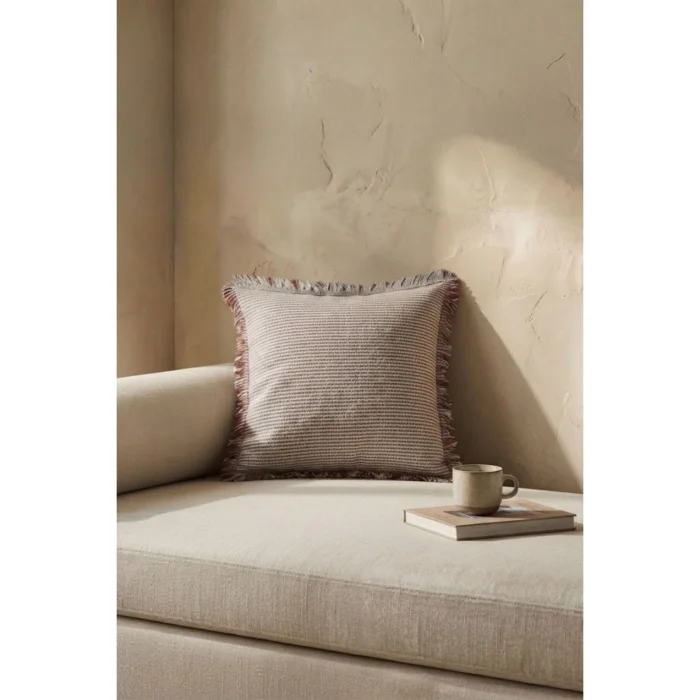 Lyra Striped Fringed Cushion Cover - 3