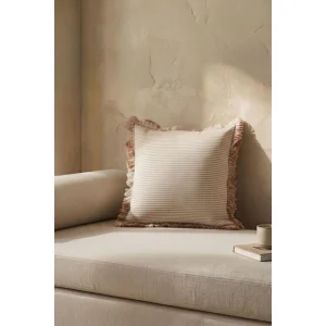 Lyra Striped Fringe Cushion Cover - 3