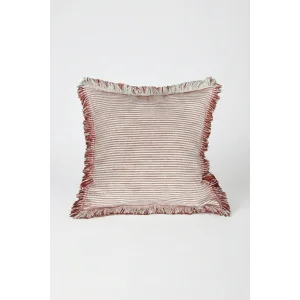 Lyra Striped Fringed Cushion Cover - 1