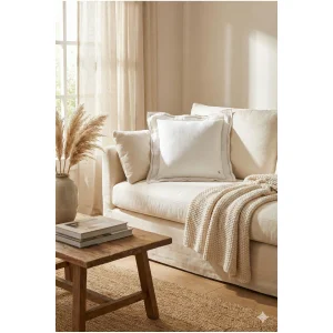 Lole Cream-Salmon Cushion Cover - 2