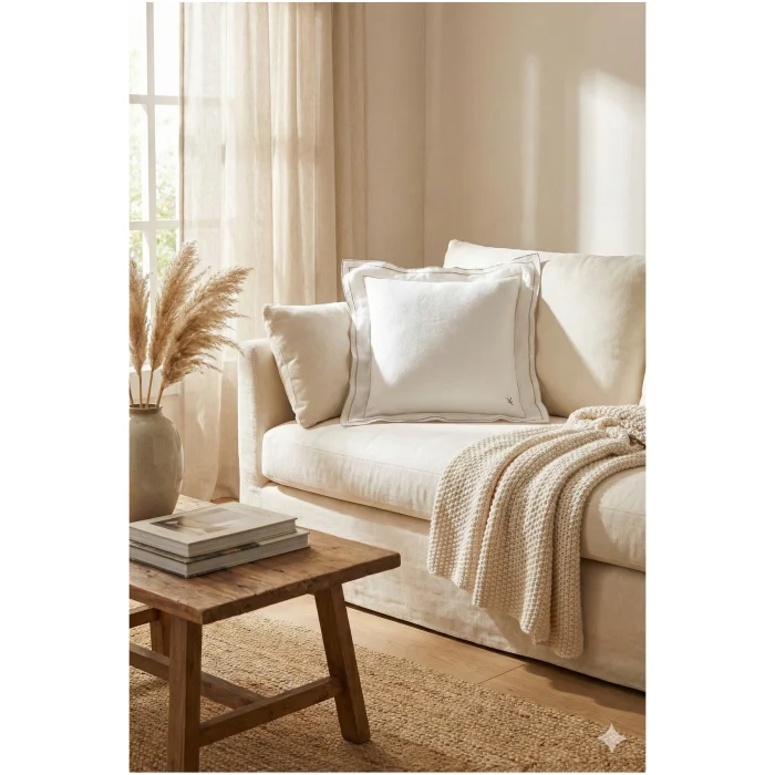 Lole Cream-Salmon Cushion Cover - 2