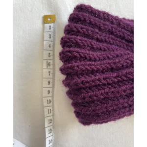 Plum Hand-Knitted Hair Band - 2