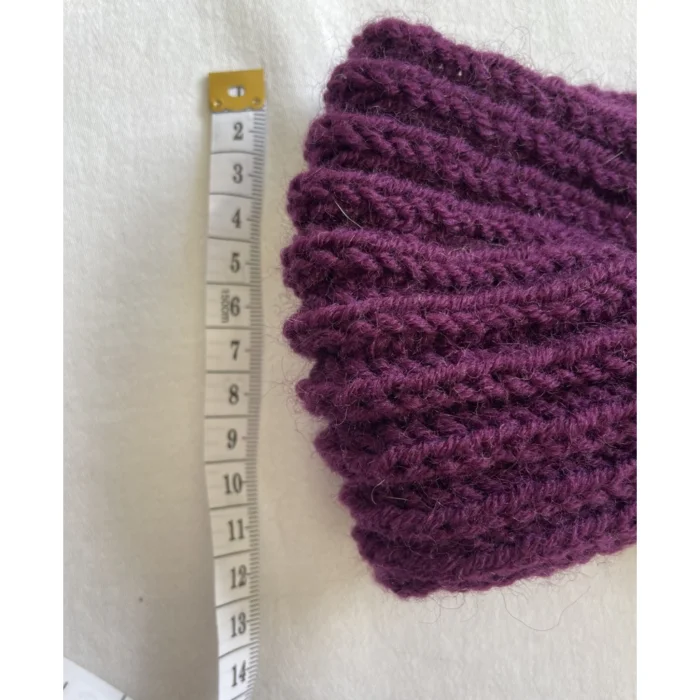 Plum Hand-Knitted Hair Band - 2