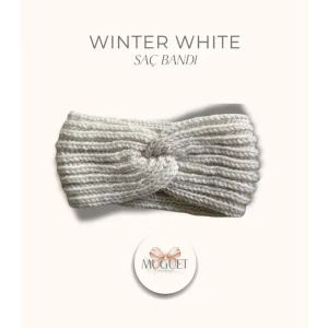 Winter White Hand-Knitted Headband - 3