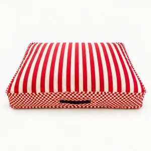 Striped Red Pet Bed - 1