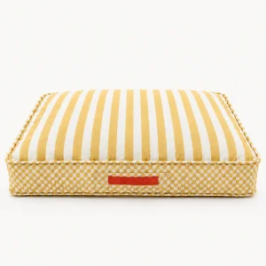 Yellow Striped Pet Bed