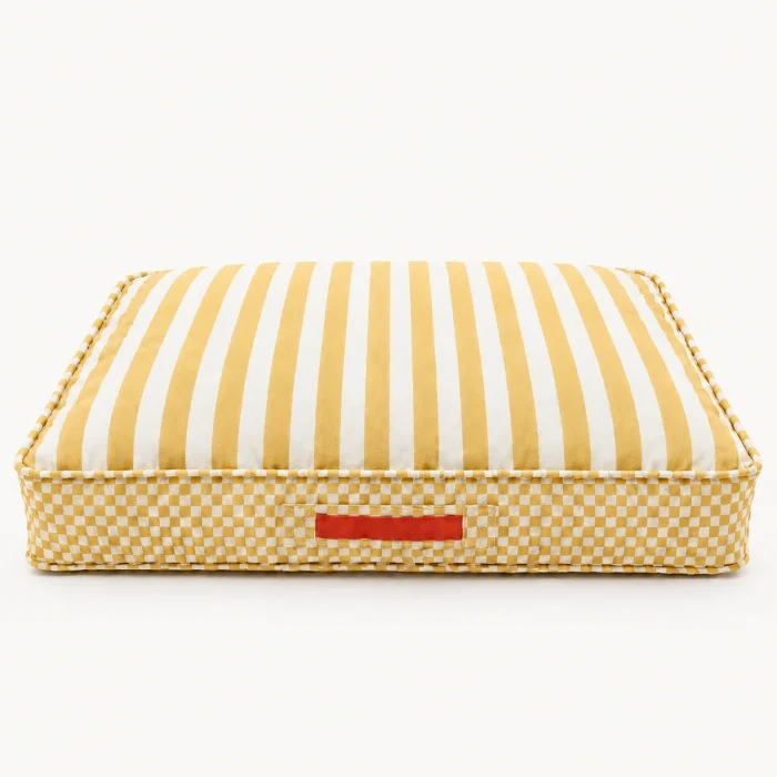 Yellow Striped Pet Bed - 1