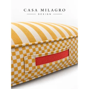 Yellow Striped Pet Bed - 3