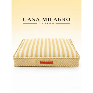 Yellow Striped Pet Bed - 4