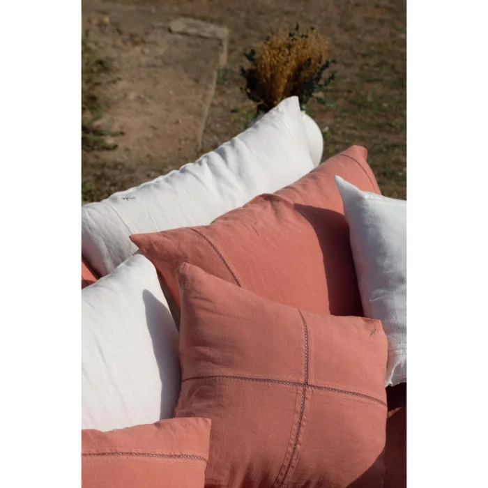 New Line Lonse Linen Oxford Pillowcase Cream - 2