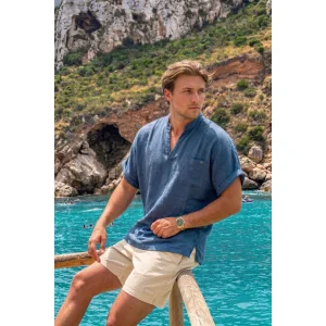 Juan Short Sleeve Denim Men's T-Shirt - 1