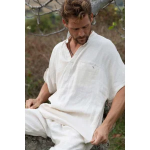 Juan Short Sleeve Beige Men's T-shirt - 5