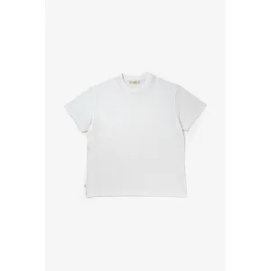 Ira Basic Cream Cotton T-Shirt - 1
