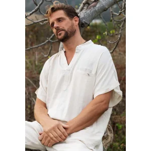 Juan Short Sleeve Beige Men's T-shirt - 6