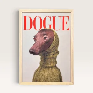 Dogue Ahşap Çerçeveli Kumaş Tablo