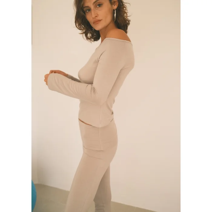 Off-the-Shoulder Long Sleeve Top - 5