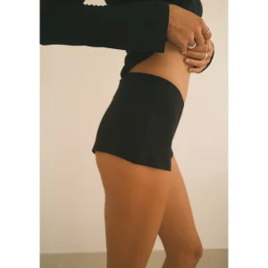 Thin Elastic Waist Drapey Mini Shorts - 5