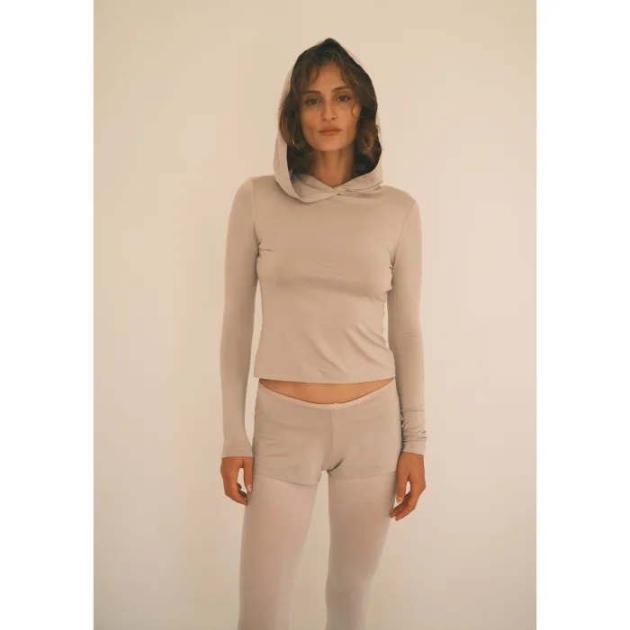 Hooded Long Sleeve Blouse - 2