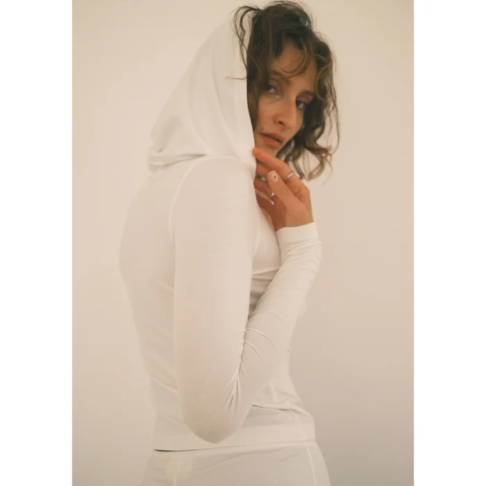 Hooded Long Sleeve Blouse - 5