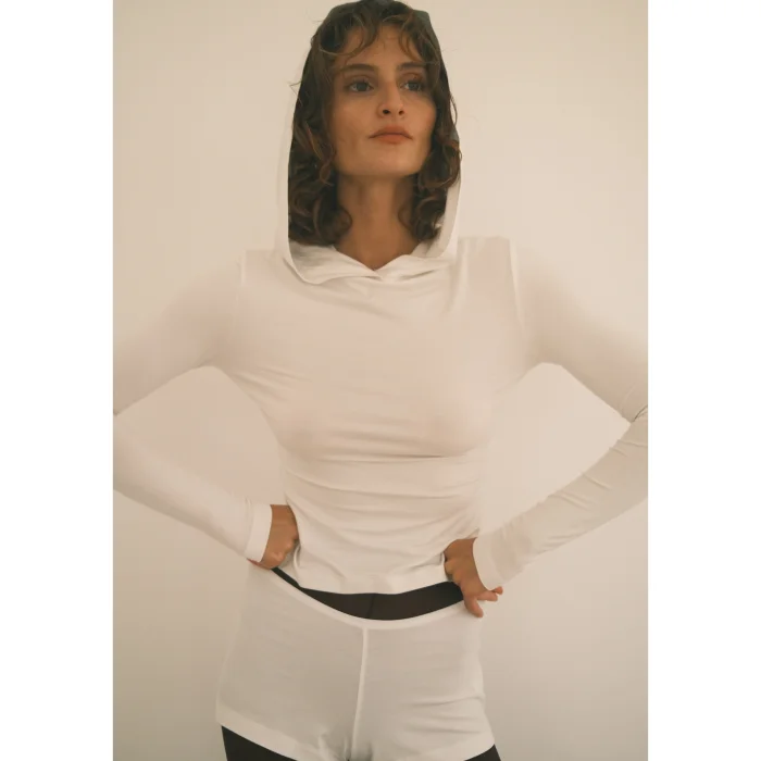Hooded Long Sleeve Blouse - 4
