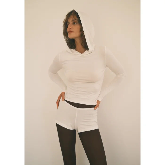 Hooded Long Sleeve Blouse - 3