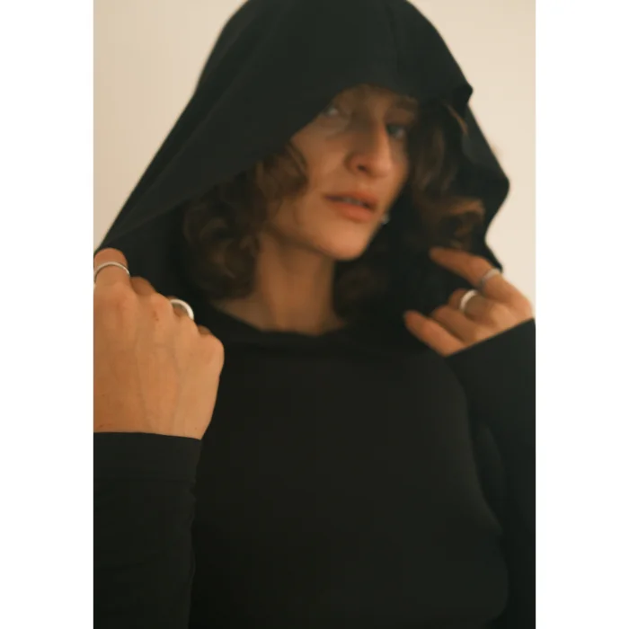 Hooded Long Sleeve Blouse - 9