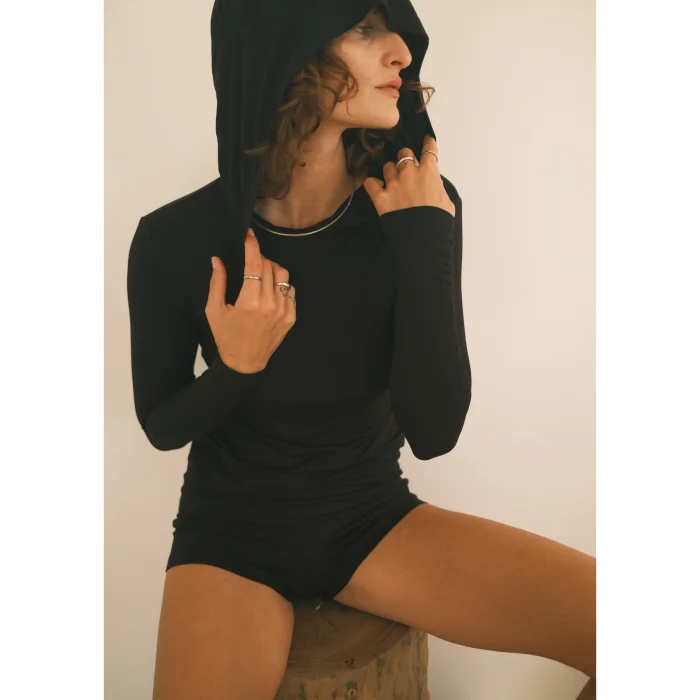 Hooded Long Sleeve Blouse - 7