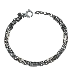 Medusa Snake Chain Silver Bracelet - 1