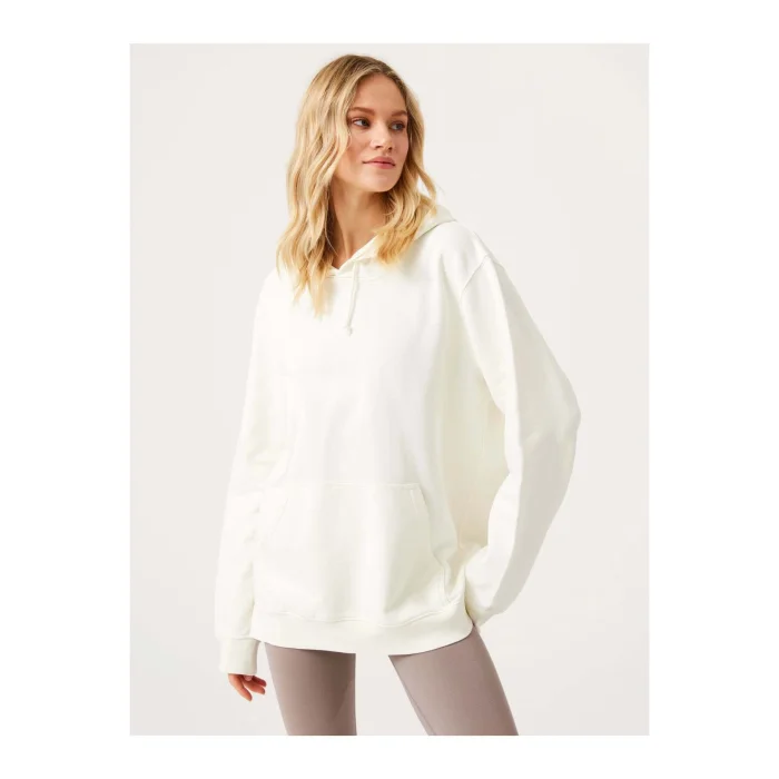 Lydney Unisex Kapüşonlu Sweatshirt Krem - 3