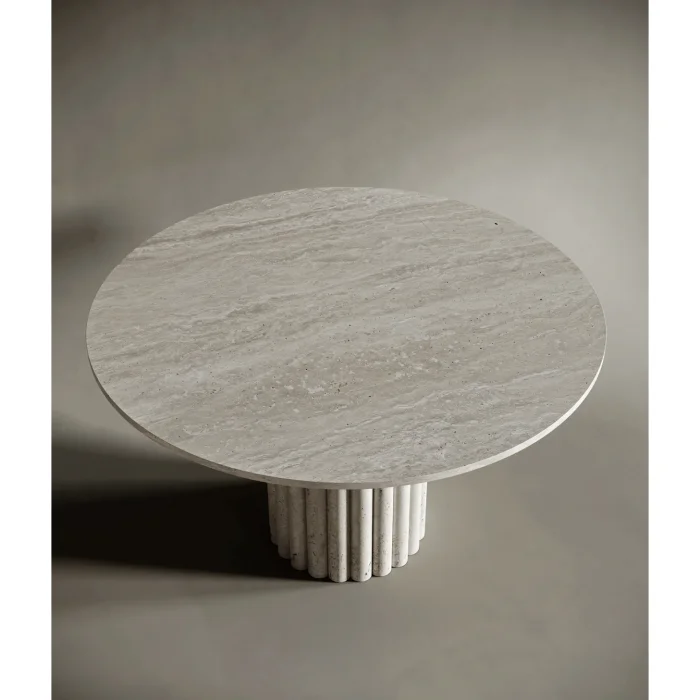 Travertine Marble Diana Dining Table - 3