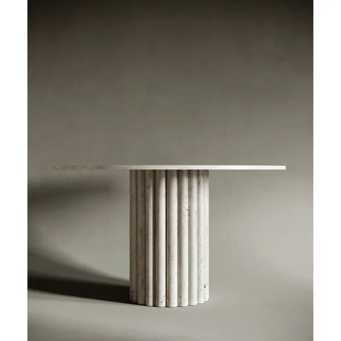 Travertine Marble Diana Dining Table - 4